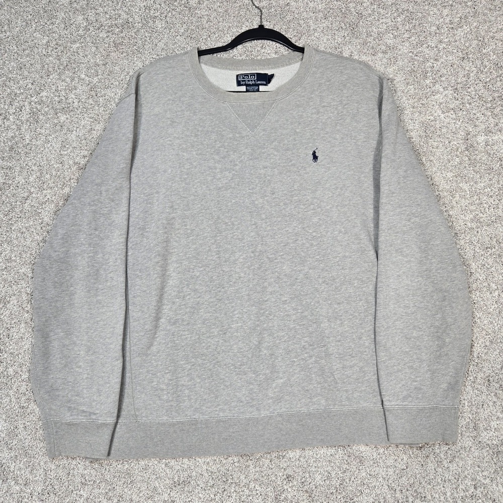 Vintage Polo Ralph Lauren Crewneck Sweatshirt mens Large Gray